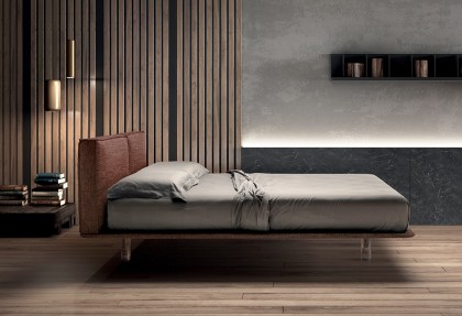 BERRY - letto design moderno con piedini alti ( letto sospeso con piedini trasparenti ) - SOFA CLUB