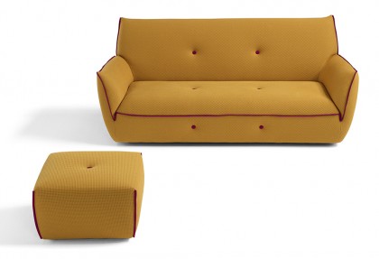 BLOG TOP - divano design ( divano con linee squadrate + pouf coordinato ) - SOFA CLUB