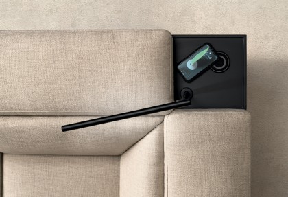 AIR TOP - divano angolare ( optional divano con lampada led e batteria telefono ricaricabile ) - SOFA CLUB