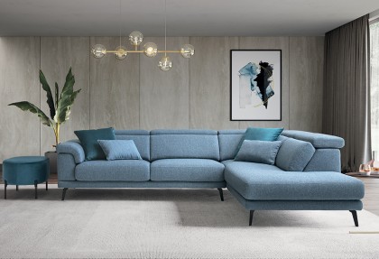 ZOE - composizione divano angolare con sedute estraibili ( 5 schienali reclinabili ) - SOFA CLUB