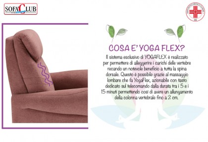 YOGAFLEX - poltrona reclinabile che reca benefici alla postura e in particolare alla spina dorsale - SOFA CLUB