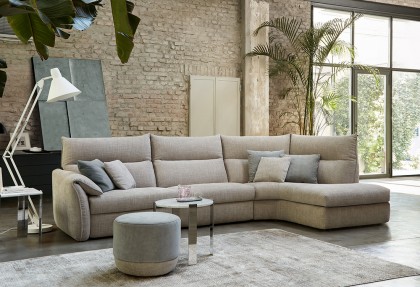 LISBONA - composizione divano con angolo terminale ( divano in tessuto sfoderabile ) - SOFA CLUB