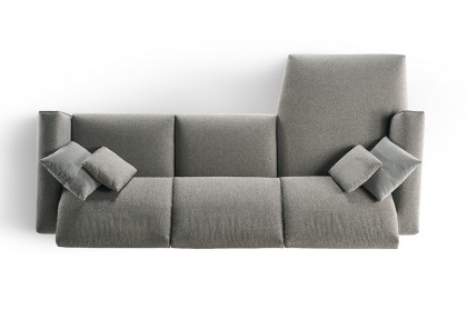 TIME - divano con chaise longue e sedute estraibili elettriche ( divano visto dall'alto ) - SOFA CLUB