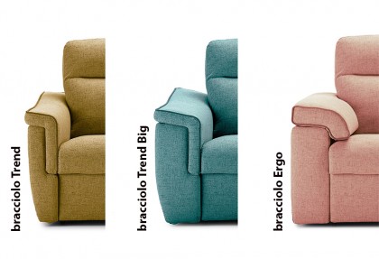 SOFIA - divano letto a ribalta ( con 3 varianti bracciolo a scelta ) - SOFA CLUB