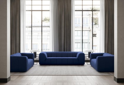 MODULAR - divano 3 posti in offerta ( divano in tessuto blu ) - SOFA CLUB