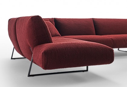 INFINITY - composizione divano angolare ( laterale 3 posti + angolo quadrato con penisola ) - SOFA CLUB