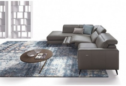 RELAX TIME - divano relax ad angolo ( relax elettrico con doppia tavoletta poggiapiedi ) - SOFA CLUB