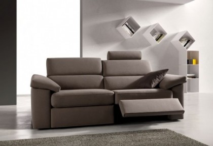GEORGE - divano 3 posti con meccanismo relax ( divano lineare con 2 sedute maxi ) - SOFA CLUB