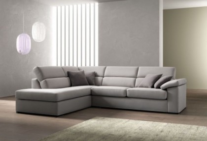 GEORGE - composizione divano ad angolo ( elemento laterale 2 posti maxi + angolo quadrato con penisola ) - SOFA CLUB