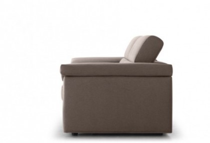 GEORGE - vista laterale del divano con meccanismo relax chiuso - SOFA CLUB