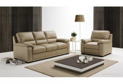 JAMES - divano 3 posti maxi e poltrona in pelle ( outlet divani online ) - SOFA CLUB