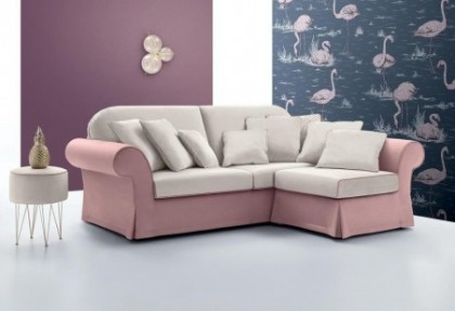 VICTORIA - divano ad angolo con panchetta reversibile ( divano 3 posti + poltrona centrale reversibile ) - SOFA CLUB