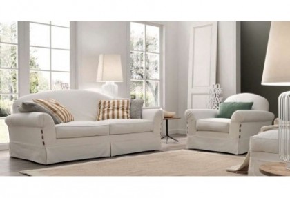 ROYAL - divano 3 posti + poltrona ( composizione divano + poltrona stile classico moderno ) - SOFA CLUB
