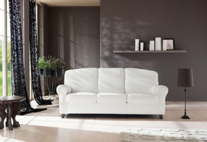 CAMBRIDGE - divano 3 posti  ( versione divano con piedino alto ) - divani classici in ecopelle - SOFA CLUB