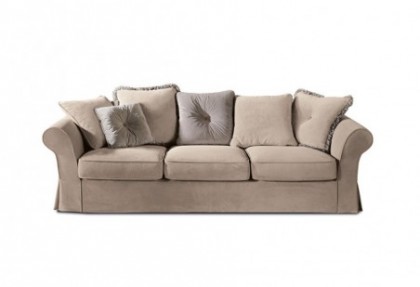 EPOCA - divano 3 posti extra ( versione divano con balza ) divano con cuscini schianale