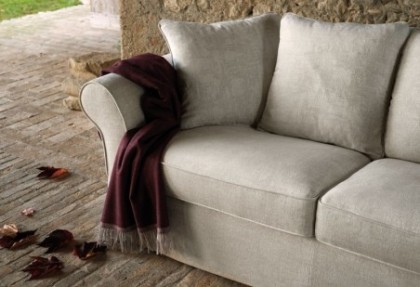 EPOCA - divano 3 posti ( versione divano con balza ) divano classico in tessuto