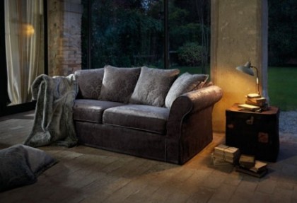 EPOCA - divano 2 posti maxi ( versione divano con balza ) divano classico elegante in tessuto damascato