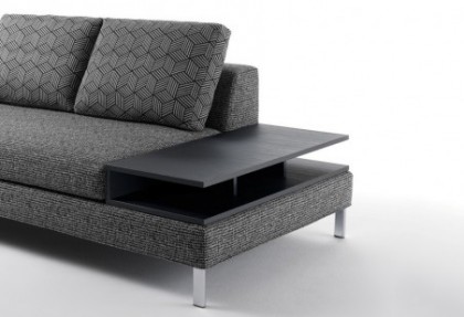 HARRY - composizione divano ad angolo ( dettaglio laterale 2 posti maxi con libreria ; piedino ONE ) - SOFA CLUB